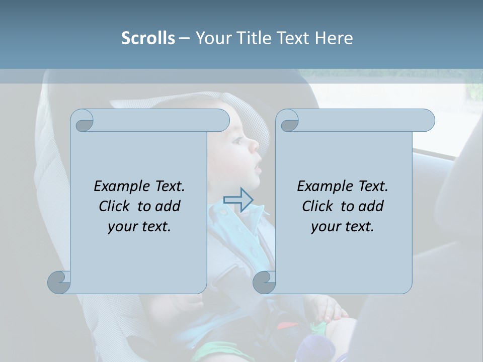 Boy Safety Seat PowerPoint Template