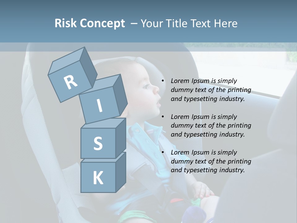 Boy Safety Seat PowerPoint Template