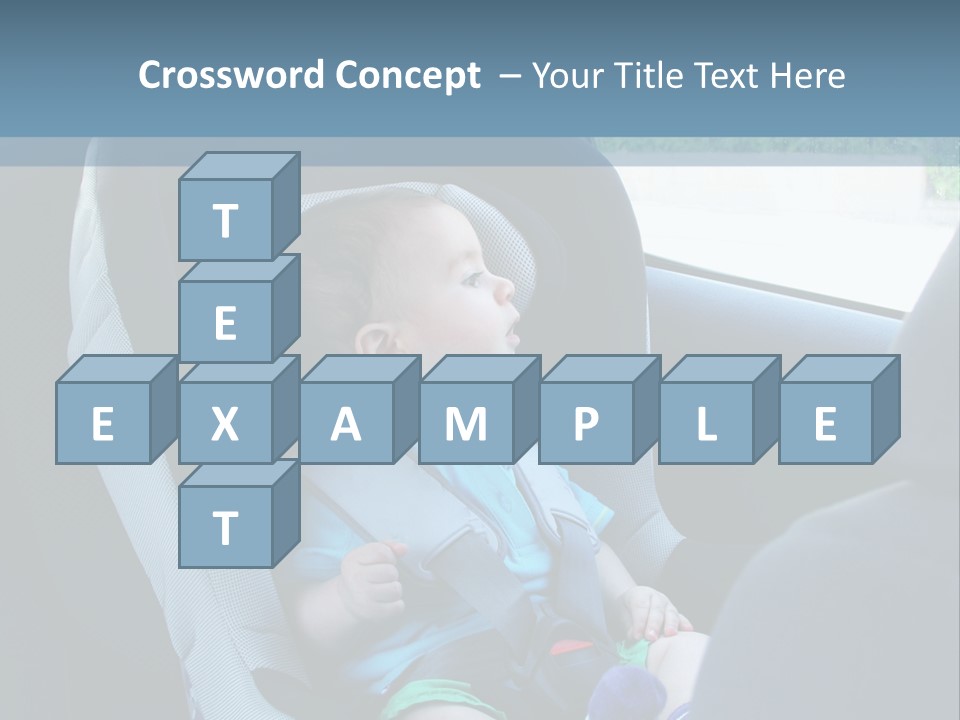 Boy Safety Seat PowerPoint Template