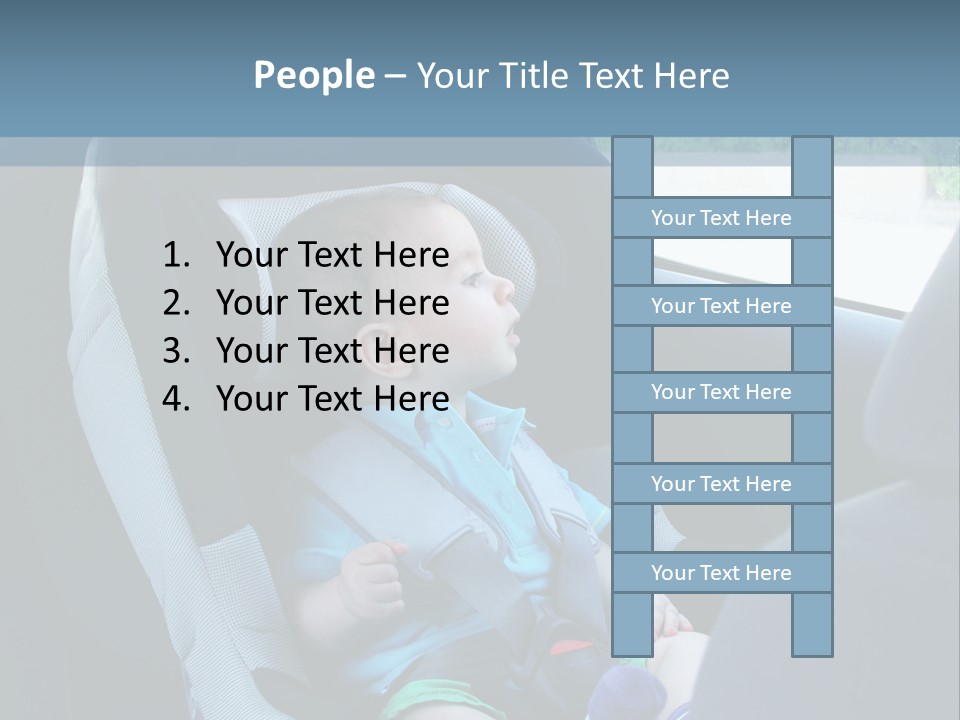 Boy Safety Seat PowerPoint Template
