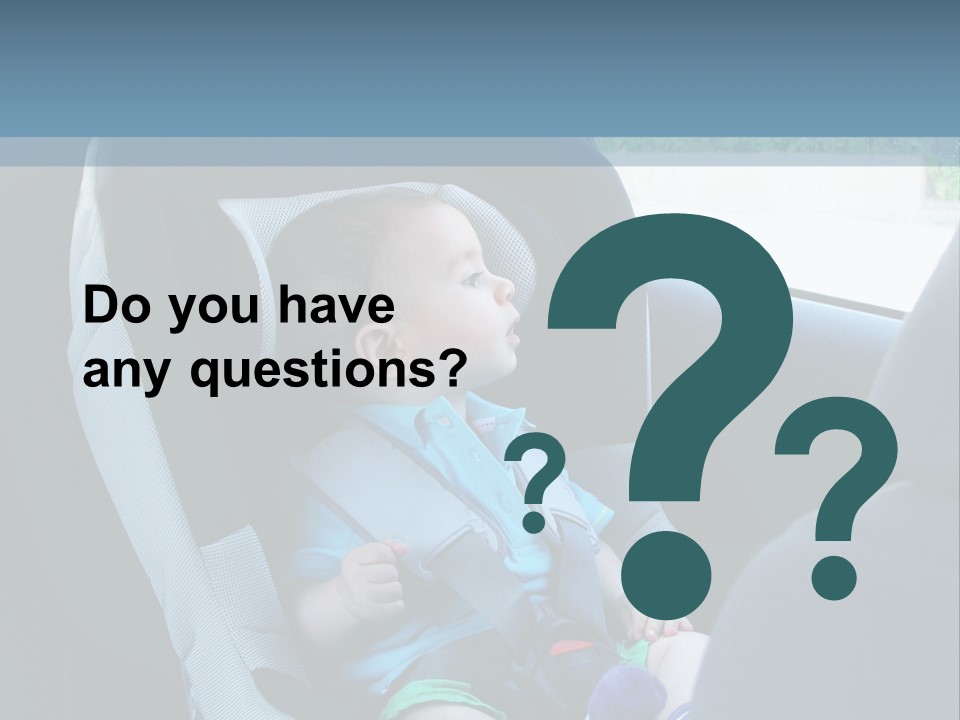 Boy Safety Seat PowerPoint Template