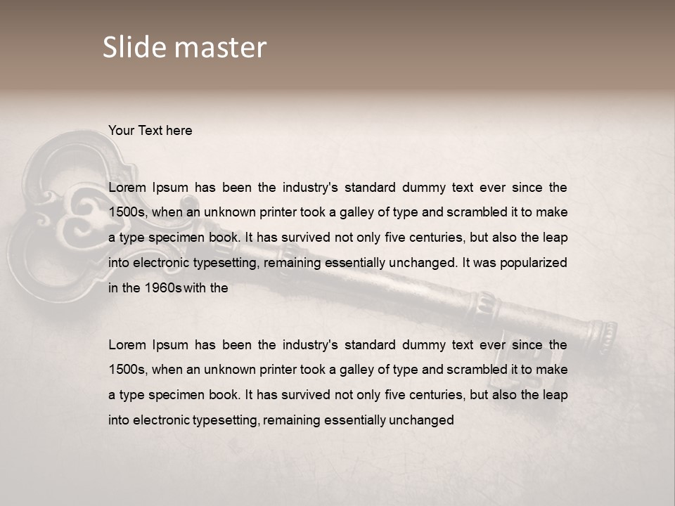 Skeleton Aged Door PowerPoint Template