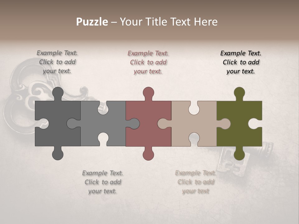 Skeleton Aged Door PowerPoint Template