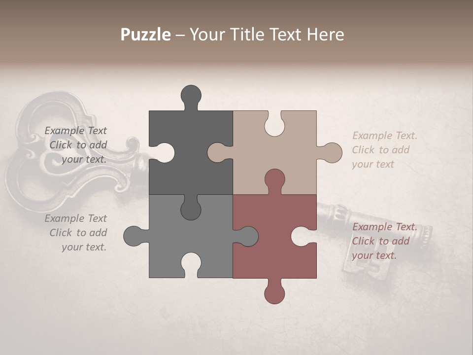 Skeleton Aged Door PowerPoint Template