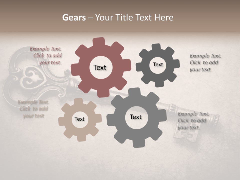 Skeleton Aged Door PowerPoint Template