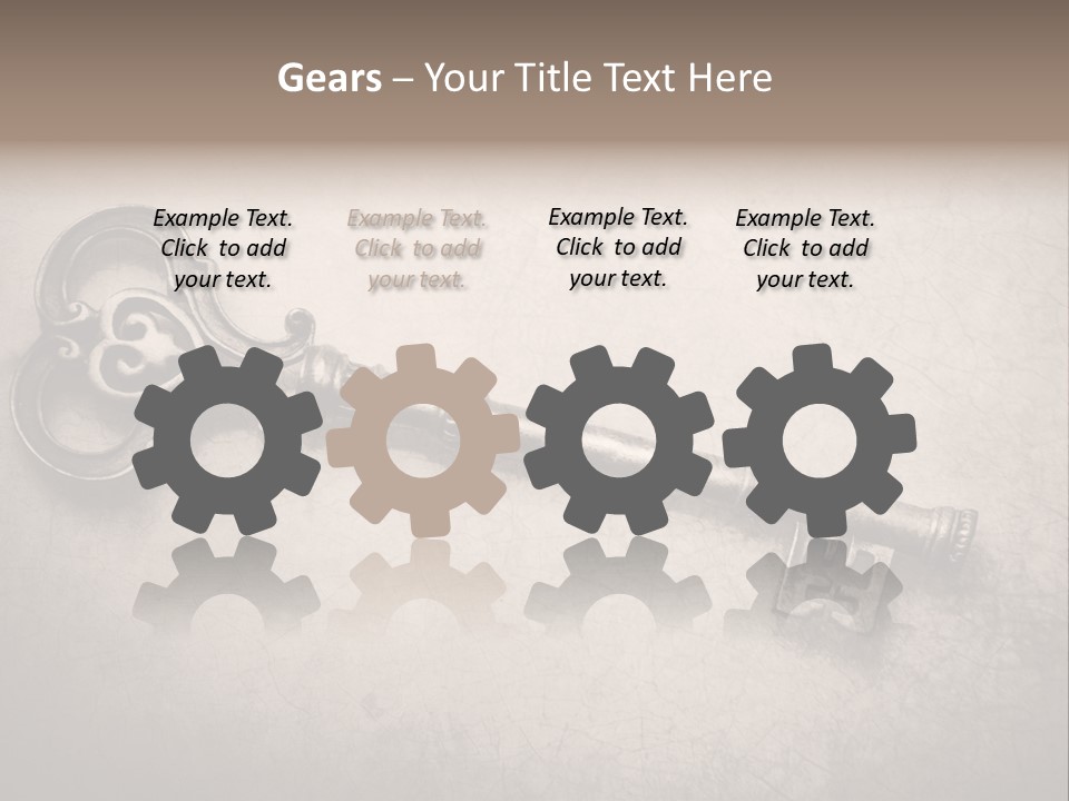 Skeleton Aged Door PowerPoint Template