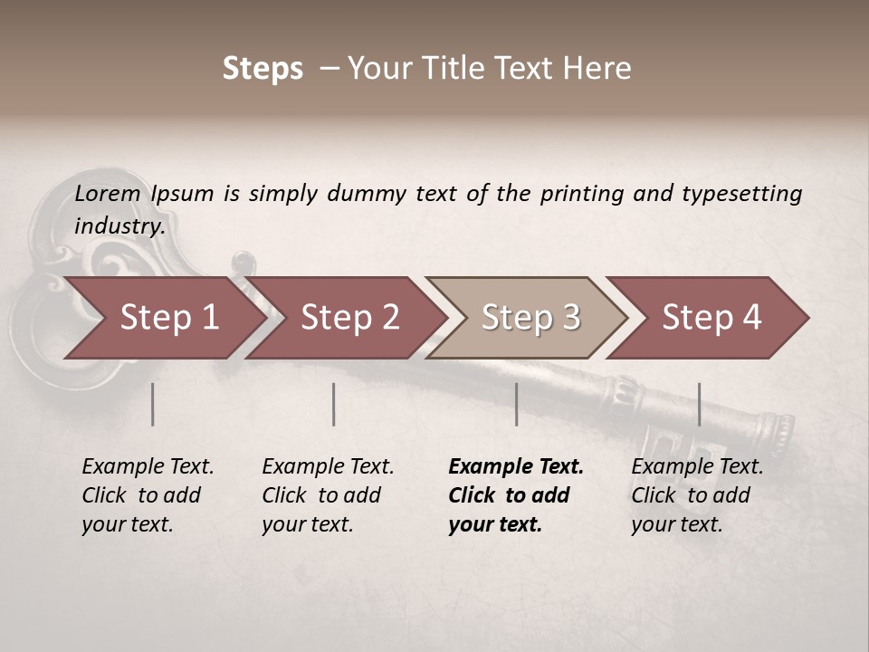 Skeleton Aged Door PowerPoint Template