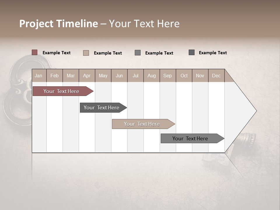 Skeleton Aged Door PowerPoint Template