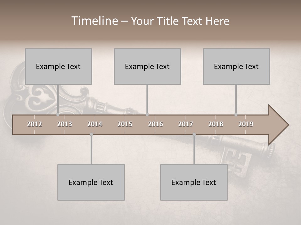 Skeleton Aged Door PowerPoint Template