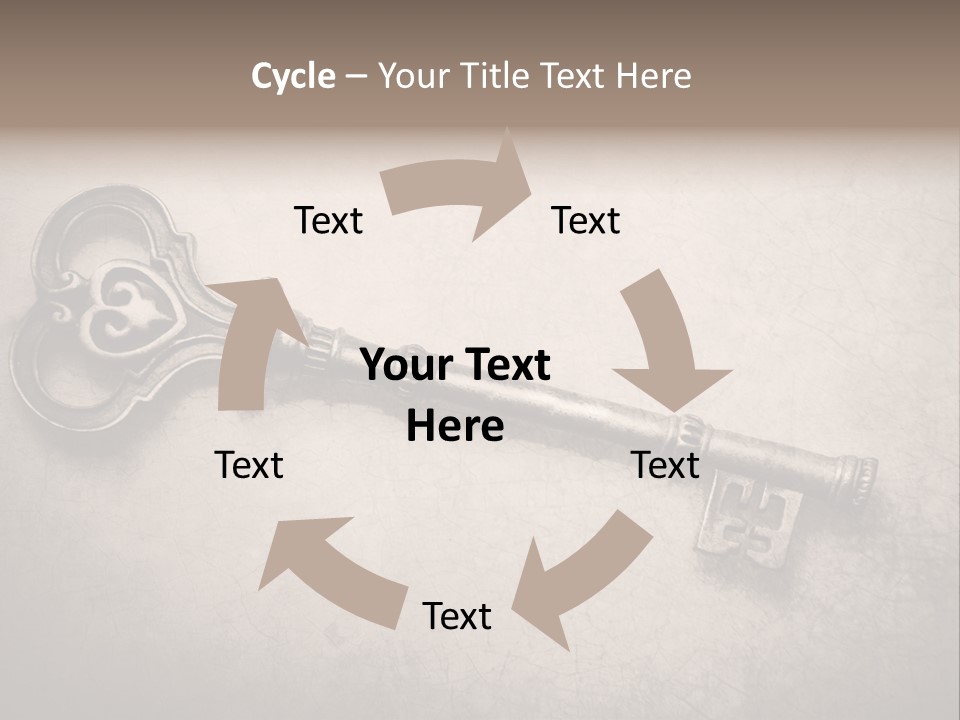 Skeleton Aged Door PowerPoint Template