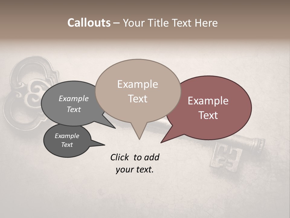 Skeleton Aged Door PowerPoint Template