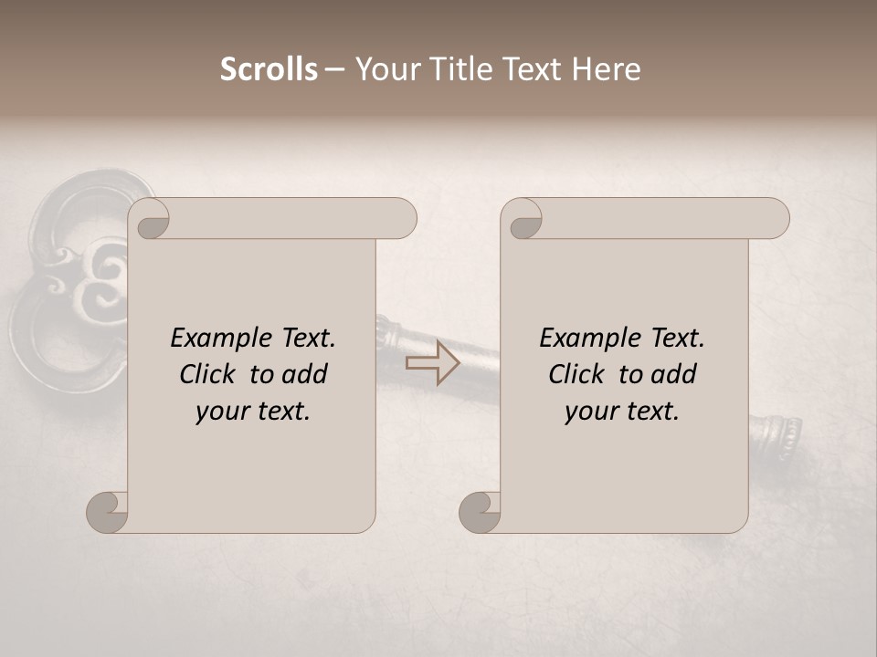 Skeleton Aged Door PowerPoint Template
