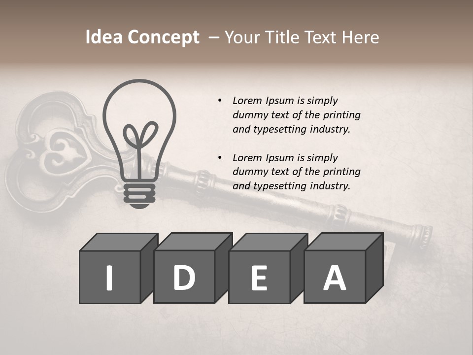 Skeleton Aged Door PowerPoint Template