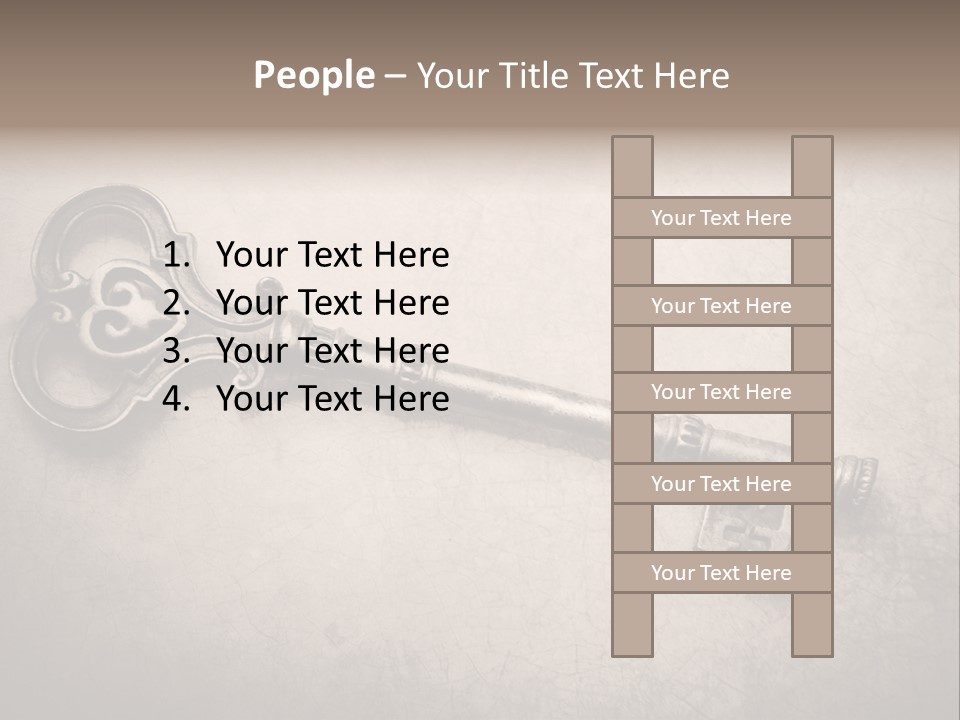 Skeleton Aged Door PowerPoint Template