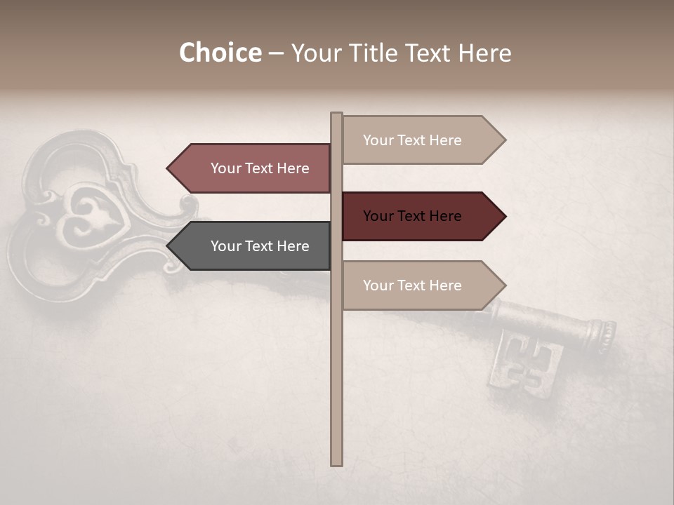 Skeleton Aged Door PowerPoint Template