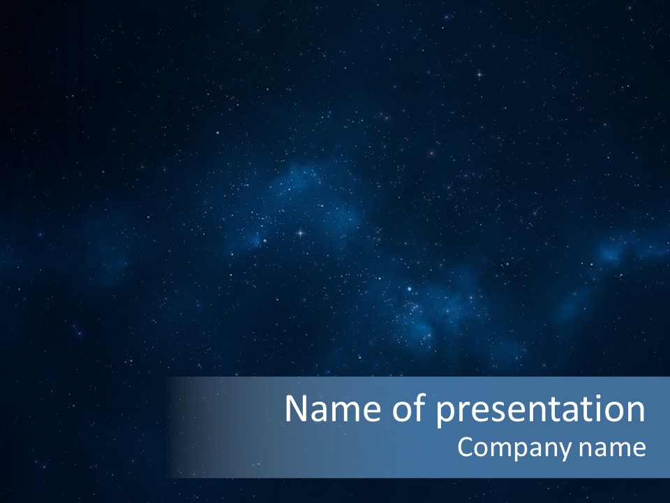 Star Astrology Blue PowerPoint Template