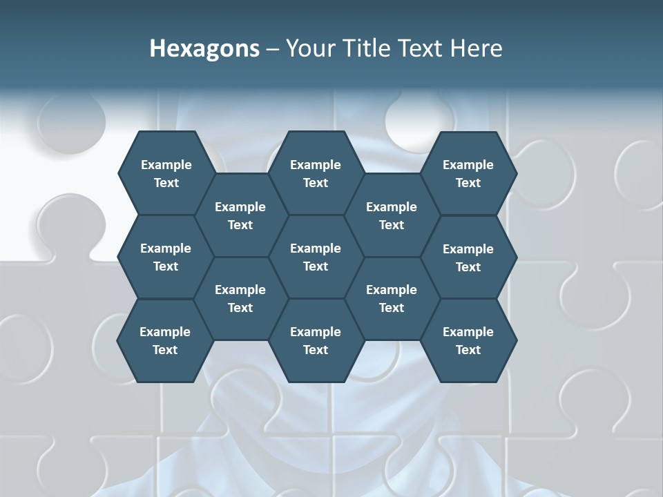 A Blue Man With A Medical Mask On Is Surrounded By Puzzle Pieces PowerPoint Template