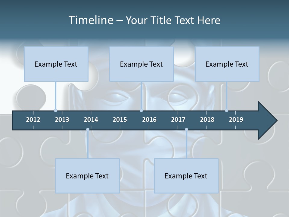 A Blue Man With A Medical Mask On Is Surrounded By Puzzle Pieces PowerPoint Template