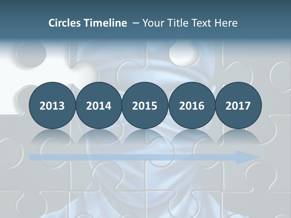 A Blue Man With A Medical Mask On Is Surrounded By Puzzle Pieces PowerPoint Template