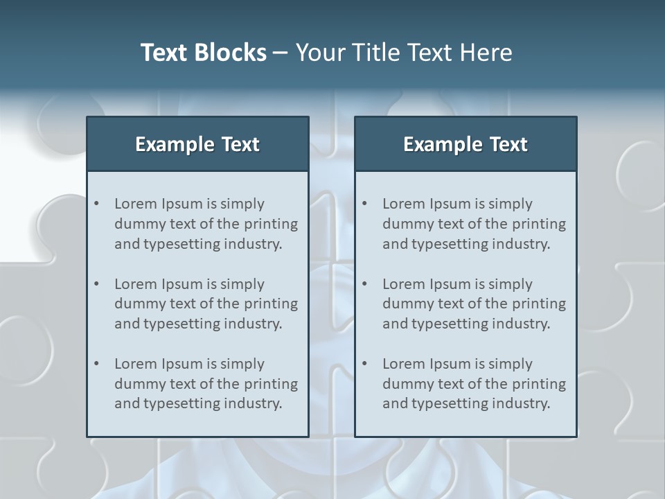 A Blue Man With A Medical Mask On Is Surrounded By Puzzle Pieces PowerPoint Template