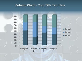 A Blue Man With A Medical Mask On Is Surrounded By Puzzle Pieces PowerPoint Template