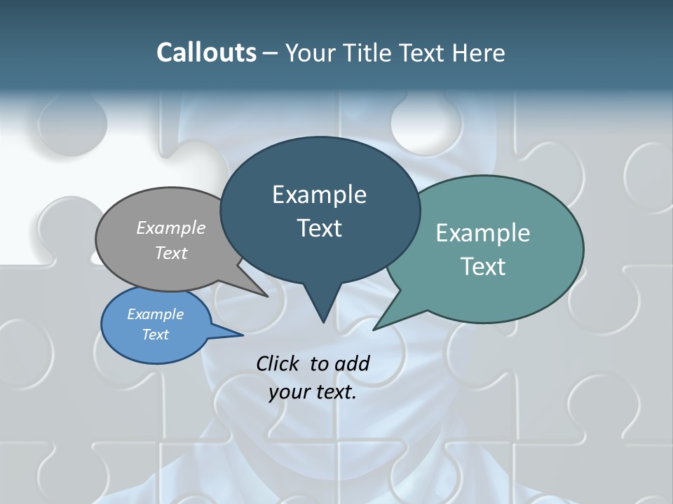 A Blue Man With A Medical Mask On Is Surrounded By Puzzle Pieces PowerPoint Template