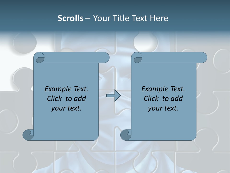 A Blue Man With A Medical Mask On Is Surrounded By Puzzle Pieces PowerPoint Template