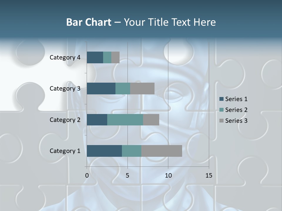 A Blue Man With A Medical Mask On Is Surrounded By Puzzle Pieces PowerPoint Template