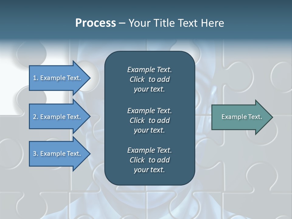 A Blue Man With A Medical Mask On Is Surrounded By Puzzle Pieces PowerPoint Template