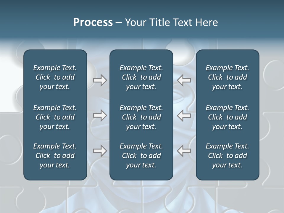 A Blue Man With A Medical Mask On Is Surrounded By Puzzle Pieces PowerPoint Template