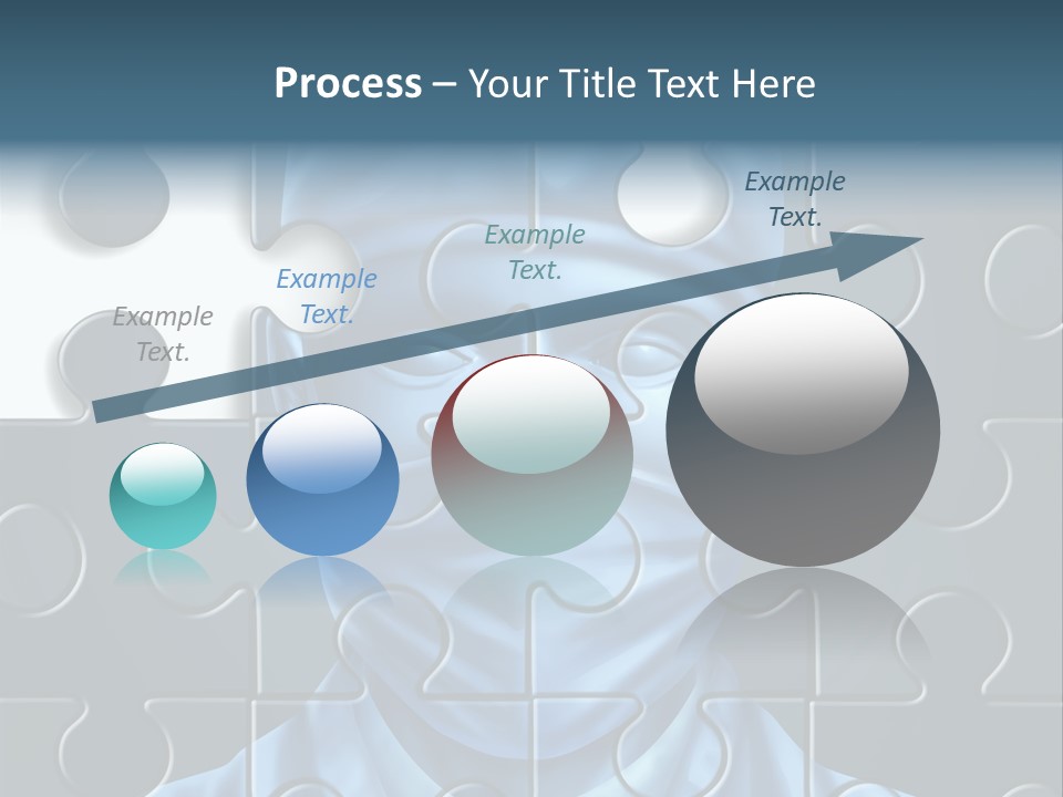 A Blue Man With A Medical Mask On Is Surrounded By Puzzle Pieces PowerPoint Template