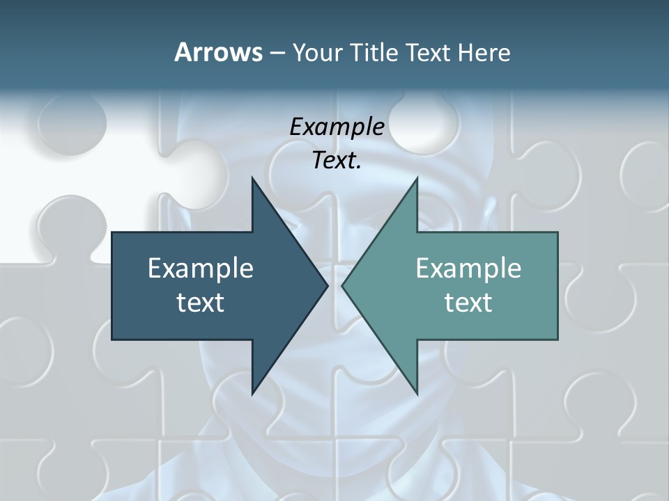 A Blue Man With A Medical Mask On Is Surrounded By Puzzle Pieces PowerPoint Template