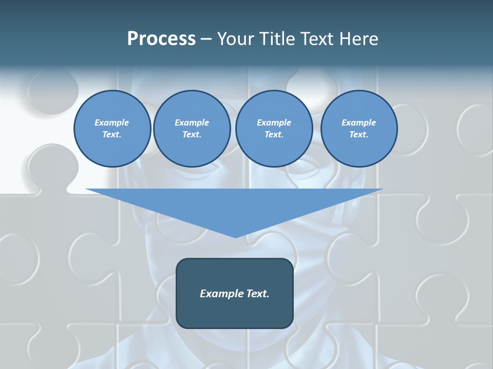 A Blue Man With A Medical Mask On Is Surrounded By Puzzle Pieces PowerPoint Template