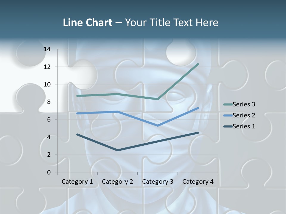 A Blue Man With A Medical Mask On Is Surrounded By Puzzle Pieces PowerPoint Template