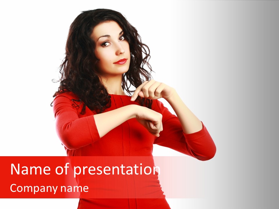 Attention Miss Business PowerPoint Template