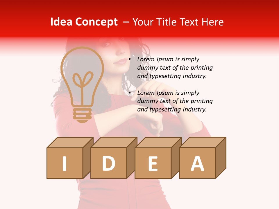 Attention Miss Business PowerPoint Template