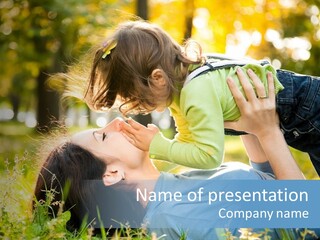 Portrait Person Lying PowerPoint Template