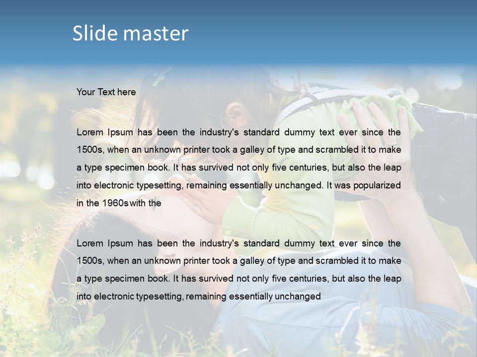 Portrait Person Lying PowerPoint Template