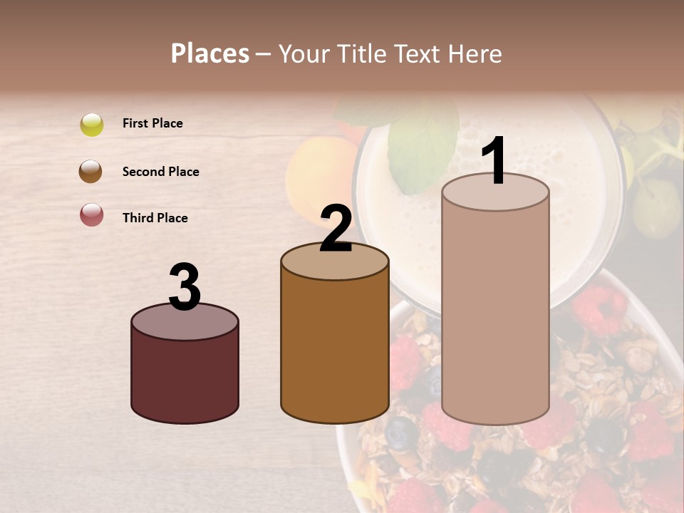 Raspberries Cocktail Flakes PowerPoint Template