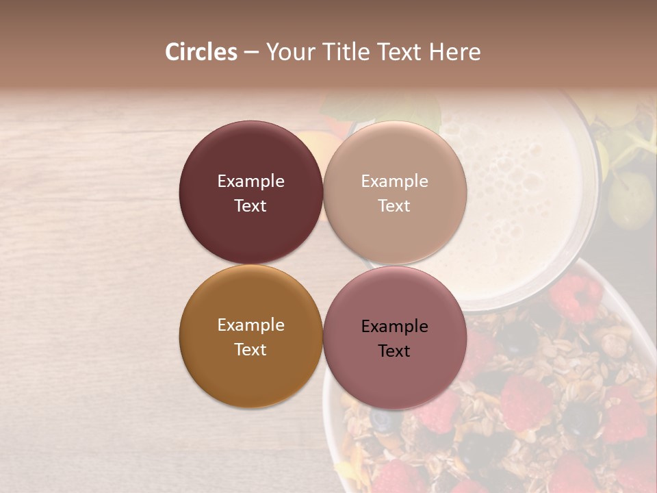 Raspberries Cocktail Flakes PowerPoint Template