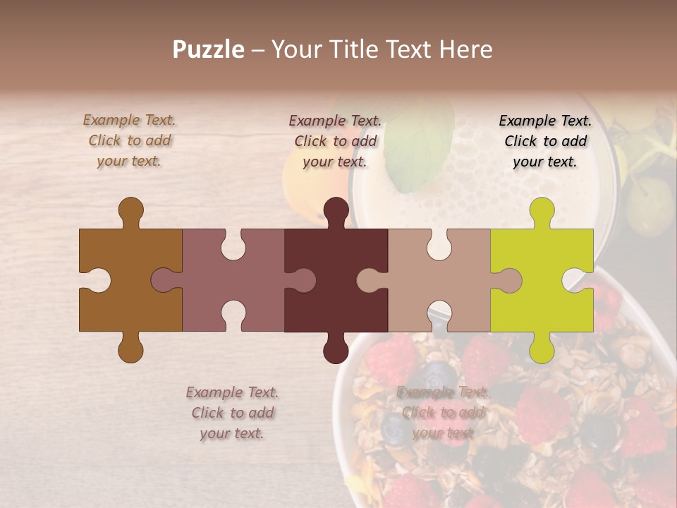 Raspberries Cocktail Flakes PowerPoint Template