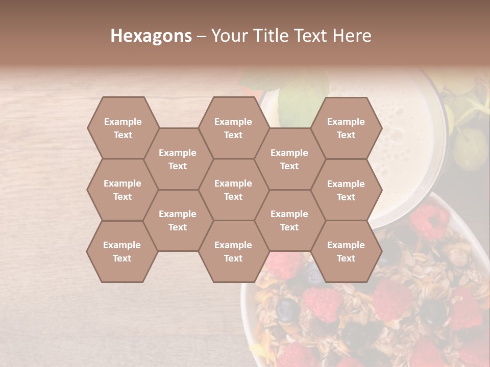 Raspberries Cocktail Flakes PowerPoint Template