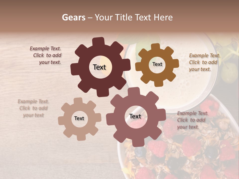 Raspberries Cocktail Flakes PowerPoint Template