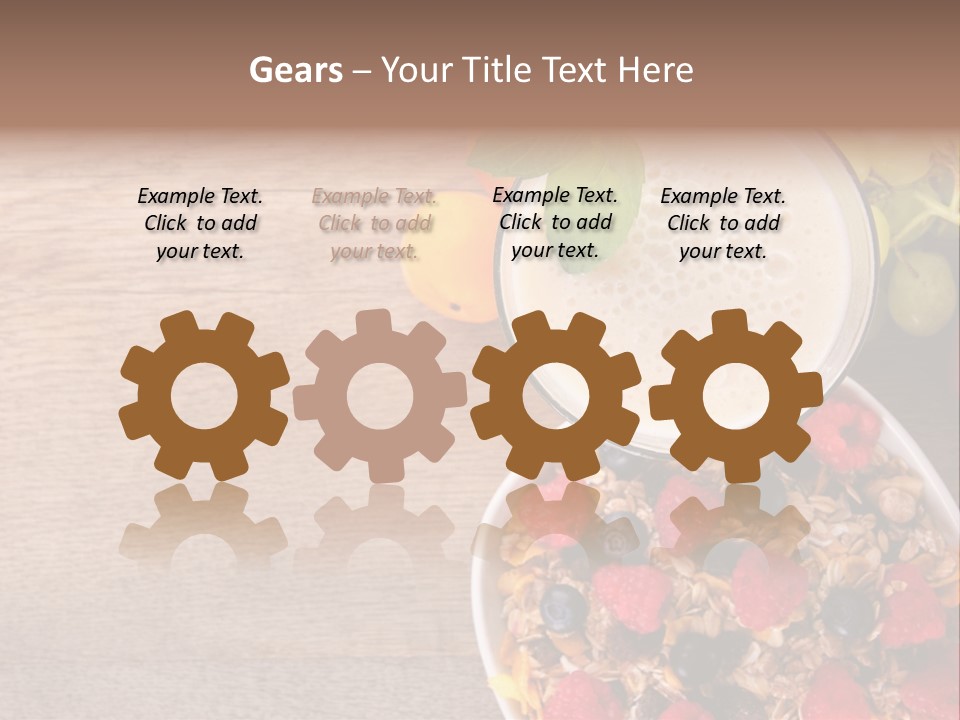 Raspberries Cocktail Flakes PowerPoint Template