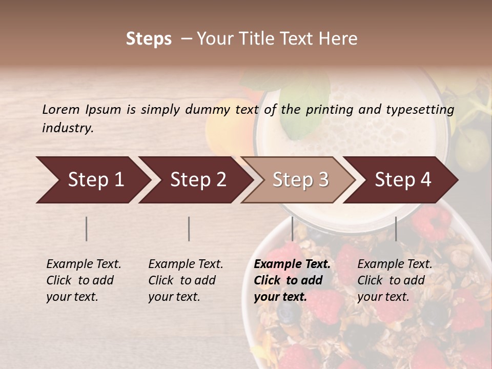 Raspberries Cocktail Flakes PowerPoint Template
