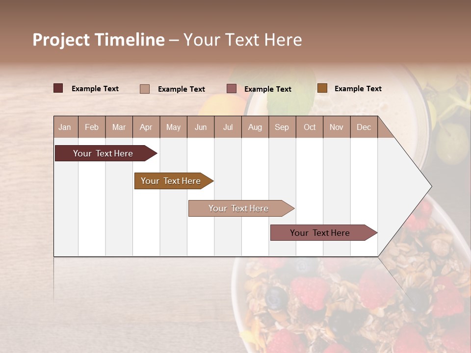 Raspberries Cocktail Flakes PowerPoint Template