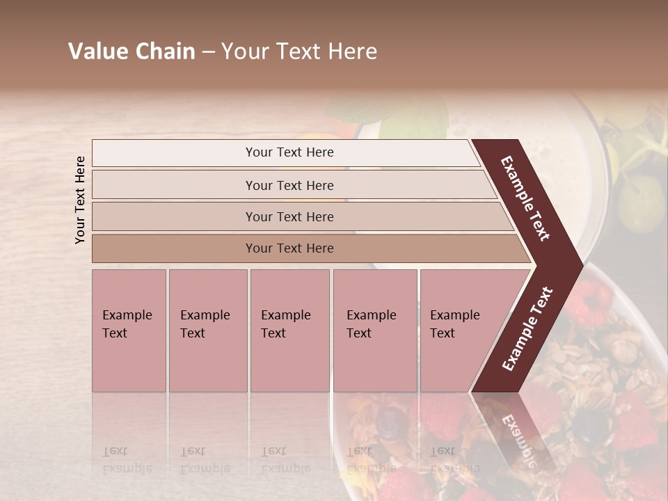 Raspberries Cocktail Flakes PowerPoint Template