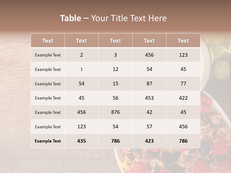 Raspberries Cocktail Flakes PowerPoint Template