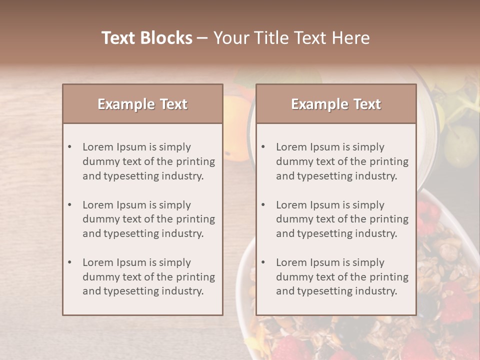 Raspberries Cocktail Flakes PowerPoint Template