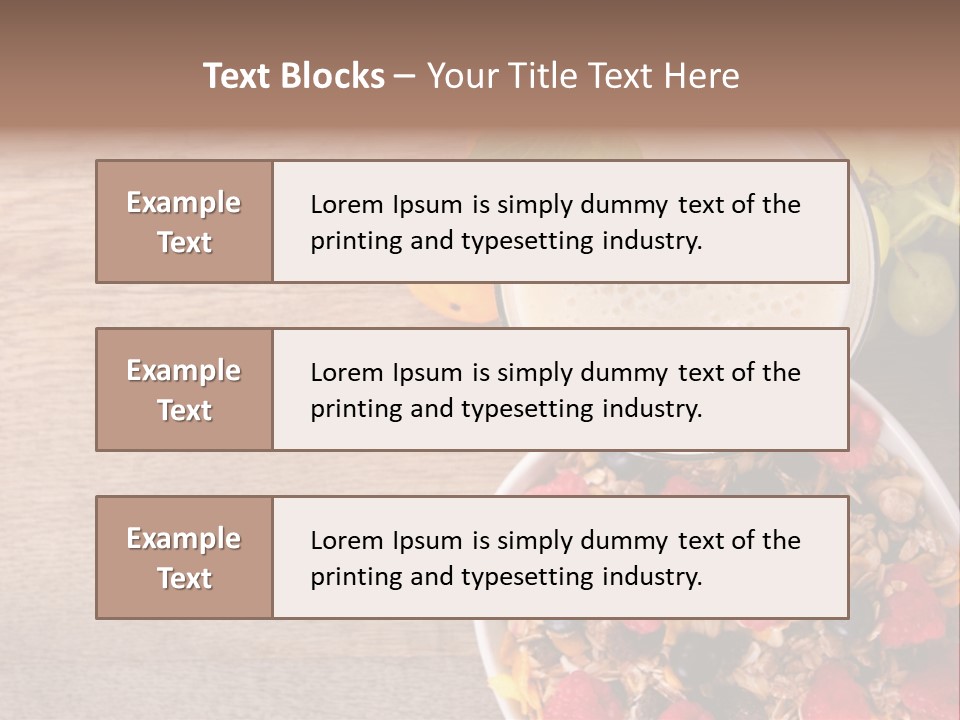 Raspberries Cocktail Flakes PowerPoint Template
